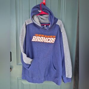 NFL Denver Broncos Blue and Gray Hoodie